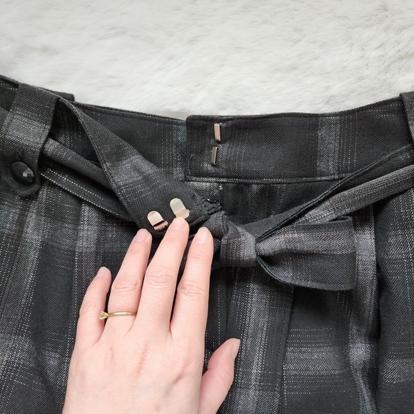 Worthington Black/Gray Plaid Skirt with Pockets Size 12 - Picture 3 of 6